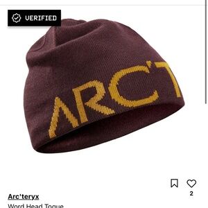 Arc'teryx Word Head Brown Toque Beanie Wool Blend Winter Hat, Men's One Size
